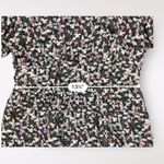 Draper James RSVP Black Floral Puff Sleeve Tiered Ruffle Midi Dress Size M Photo 4