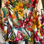 Boston Proper Woman’s Tropical Floral Long Sleeve Blazer Sz 8 Photo 6