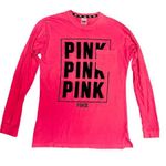 Victoria's Secret Pink Black Logo Graphic Pink TShirt Size XS Y2K Barbiecore Photo 0