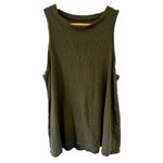 Madewell Green Tank Top Medium Ribbed Sleeveless minimalist preppy Olive sage Photo 3