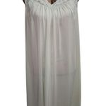 Shadowline Nightgown Lace Trim Sleeveless Long Maxi Lingerie Gown Large Green Photo 0