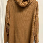 Zenana Outfitters Cozy Tan Oversized Cowlneck  Sweater Photo 0