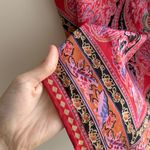 Bog Collective Bandana Tank Top, Pink Floral Bohemian Spaghetti Strap, Small Photo 3