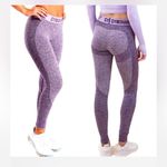 Gymshark  Womens Size XS Low Rise Purple Seamless Logo Waist Flex Legging Pants Photo 1