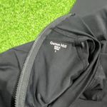 Garnet Hill Womens NWT $90  Black  Zip Neck‎ Long Sleeve Swim Shirt/Rash Guard LG Photo 2