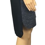 Adrienne Vittadini Grey front and Black back split V-neck hi low dress Small EUC Photo 5