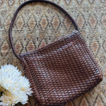 CEM Vintage Woven Structured Leather Brazilian Shoulder Brown Photo 9