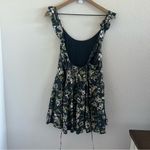 Free People  Floral Green Mini Dress Tunic Top XS Photo 1