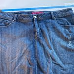 Pure Energy WOMEN'S BLUE JEAN DENIM DISTRESSED FRAYED MINI SKIRT PLUS  SIZE 14 Photo 5
