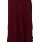 Anthropologie Ribbed Cropped Maroon Pull On Pants (Size M) Photo 0