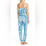 Lilly Pulitzer  Ailsie Keep On Trunkin Blue Print Sleeveless Jumpsuit Size Med‎ Photo 4