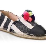 Loeffler Randall  Mara Pom Pom Espadrille Slip On Canvas Shoes Women's Size 8B Photo 0