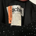 Cachet VTG Y2K black metallic beaded midi dress prom homecoming formal size 4 Photo 7