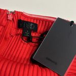 NBD  Zhora Red Ribbed Straoless Bodysuit 0145 Photo 9