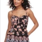 About A Girl  Black Floral Paisley Romper Bow 8 Photo 0