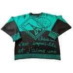 Looking Good Knits Womens‎ Sweater Size L Vintage Multicolor Knit Pullover Black Size L Photo 0