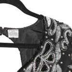 Laurence Kazar Black Sequin Covered Mini Dress Silver Details Large Photo 6