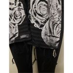 Lauren Moshi New. black floral stripe scarf. Retails $169 Photo 9