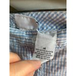 Vintage Gingham Check Cropped Blue Capri Pants 14 Cotton Preppy Euro Cottagecore Photo 4