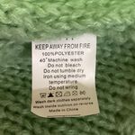 Sunday Up Green V Neck Popcorn Crochet Knit Button Down Cardigan Sweater Top S Photo 4