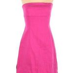 Theory Mini Dress 4 Bodycon High Slit Strapless Hot Pink Barbie Cocktail Party Photo 1