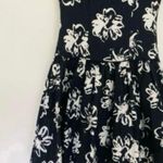 Laura Ashley Vintage Black Floral Mini Dress Fitted Silhouette Drop Waist Sweetheart Photo 3