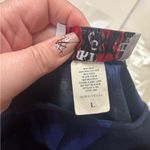 VTG 90s Looking Good Tropical Shift Dress Hawaiian Sleeveless Size Large Palm Blue Photo 5