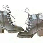 Madden Girl Lace Up Tan Boots with Fur Trim Size 7 Photo 3