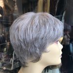 Grey silver wig sale human hair short pixie 2019 Gray Photo 3