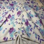 Saltwater Luxe Purple and Blue Vittoria Floral Sweater Medium Photo 7