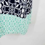 B. Darlin Dress Womens 5/6 Navy Blue Aqua Gold Coil Neckline Geometric NEW White Size undefined Photo 4