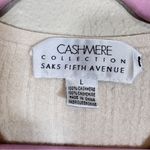 Saks 5th Avenue Saks Fifth Ave Cashmere Collection Cream Button Up Cardigan Sweater Womens L Photo 5