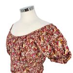 Sim & Sam Floral Off-Shoulder Puff Sleeve Crop Top Size XL Photo 1