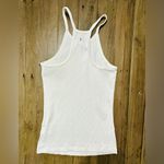 Nobull NWT Women’s Ribbed Logo Halter Tank - Small - White Photo 3