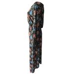 Eriks Fabriker Floral Print Midi Dress Sandra Smock Dress Long Sleeve M Feminine Black Size M Photo 2