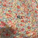 Lauren Ralph Lauren 60s 70s Floral Cottage Core Bohemian Tie Waist Crop Top Yellow Size 12 Photo 8