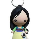 Disney  3D Figural Keychain Key Ring Mulan Princess Little Brother Photo 0