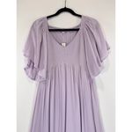 Baltic Born NWT Dress Purple Felicity Maxi Smocked V Neck Short Sleeve Flowy XL Photo 6
