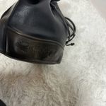 Brighton Black Leather Drawstring Bag Photo 9