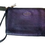 Coach Hologram pebbled leather wristlet purple Photo 0