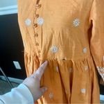 Pakistani Indian Festive Party Dress orange Floral Print 2 piece with Dupatta Size 10 Photo 4