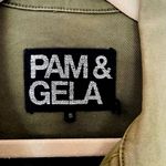 Pam & Gela  Green Snakeskin Utility Army Jacket Size Small Photo 3