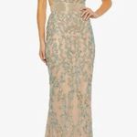 Mac Duggal Dress Beaded Cut Out Lace Up Back Sequin Gown Size 8 NWT Photo 15