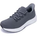 NWT ~ Gray Slip On Lace Front Lightweight Sneakers Athletic Shoes ~ Women 8 1/2 Size 8.5 Photo 2