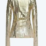 Acne Studios Acne metallic long sleeve tee gold M Photo 4