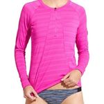 Athleta Pacifica UPF 50 Pink 1/2 Zip Long Sleeve Pullover Workout Swim Top Sz XS Photo 0