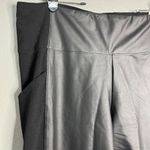 Peace & Pearls NWT  Black Faux Leather‎ Panel High Waist Pull On Leggings 3X Photo 4