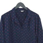 Levi Strauss & Co Women's Paisley Print Collared Shirt Blouse Navy Blue Size 1X Photo 3