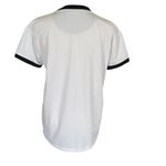 Nick Danger ND women's size small white quarter snap short sleeve polo shirt Photo 3