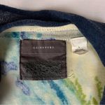 Anthropologie Guinevere size large Blue Green Knit Cardigan open front linen water Photo 2